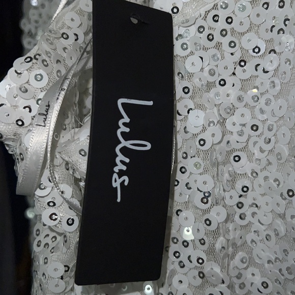 Mini Sequin White Lulus dress - Picture 3 of 3